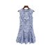 SP Home Women's French Lace Sleeveless Dress - Elegant Round Neck Floral Design, Spring Summer Dress_ecoleips.com