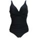 Aria Basics Cross-border Women's Triangle Swimsuit Double Shoulder Straps, European And American Sexy One-piece Ruched_ecoleips.com