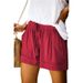 2025s Summer 2025 New Tie-Dye Print High-Waisted Straight Shorts Women Casual Pants_ecoleips.com