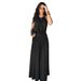 Elegant Women's Halter Neck V-Cut Wide-Leg Pants Set Milk Silk Two-Piece Outfit Black Brown White S-2XL_ecoleips.com