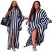 Women's Clothing large size loose sexy fashion temperament striped irregular dress_ecoleips.com