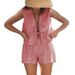 Summer Suits Women's Resort Style Sub-Lace-Up Tank Top Shorts Two-Piece Sets Are Stylish And Versatile_ecoleips.com