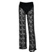 Women's Clothing New Sexy Versatile Lace See Through High Waist Spliced long Straight Pants_ecoleips.com
