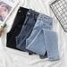 Women's Slim Fit Cropped High Waisted Jeans Korean Style Skinny Pencil Pants Trendy Spring Wear outside New 2026_ecoleips.com
