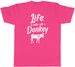 Women's T-Shirts Funny Mens T-Shirt Life Is Better With A Donkey Tee Gift_ecoleips.com