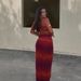 Women's Clothing Fashion Sexy Backless Halter Neck Sling Hip Skirt Two Piece Set_ecoleips.com