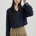 2026 Spring And Autumn New Women's Vintage Long-Sleeve Denim With POLO Collar, Loose Fit, Hong Kong Style Design, Trendy_ecoleips.com