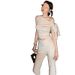 American Style Spicy Girl Off-Shoulder Sleeveless Vest Slim Fit Top Summer Tall Slimming Flared Pants Fashion Two-Piece_ecoleips.com