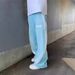 Retro Hip-hop Street Fashion Autumn Elastic Waist Design Striped Loose Wide-leg Pants Men And Women Retro Personality Trousers_ecoleips.com