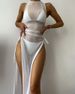 Women's Clothing New Swimsuit Bikini Three Piece Set Sexy Multi Color Mesh Blouse Beach Swimsuit_ecoleips.com