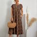 2024 Cross-Border Trade European And American New Fashion Women's Loose Cotton Linen Sleeveless Round Neck Printed_ecoleips.com