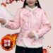 girl 2024 Autumn Winter New Chinese Fleece-Lined Thickened Retro Jacket Slimming Concealing Button Short Ethnic Style Cotton_ecoleips.com
