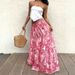 AD439 New 2025 Summer Sweet Style Fresh Women's Printed Fashion Versatile Mid-Length A-line Skirt_ecoleips.com