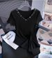 Women’s Clothing Large Size Heavy Stitching V Neck Short Sleeved T Shirt For Women Summer Style Slim Irregular Waist Slimming Hot Girl Top_ecoleips.com