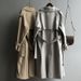 Mid-Length Trench Coat, Feminine Temperament, British Style, Versatile Drape, Waist Slimming, French Casual Coat_ecoleips.com