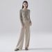 High End Wool Knitted For Women In Pring, Traight Wide Leg Pant, Elatic High Waited Looe And Lazy Tyle Floor_ecoleips.com