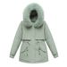 Women's Clothing Parka Medium Length Large Fur Collar Winter New Style Jacket Casual Waist Cotton Coat Vietnamese Cotton Clothing_ecoleips.com