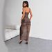 New Cross-border European And American Style Wild Leopard Print Strapless Sexy Lace Slim-fit Camisole Dress For Women_ecoleips.com