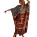 Women's Clothing Printed Beach Cover Up Holiday Loose Robe Swimsuit Cover Up Dress_ecoleips.com