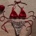 Leopard Print Color Block Two Piece Swimsuit High End Beach Bikini for Women Lace up Design European And American Style Hot Spring Swimwear 2026_ecoleips.com