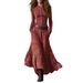 2026 Independent Station Foreign Trade Suede Plaid Patchwork Vintage Style Dress With Pockets, Buttons, And Belt_ecoleips.com