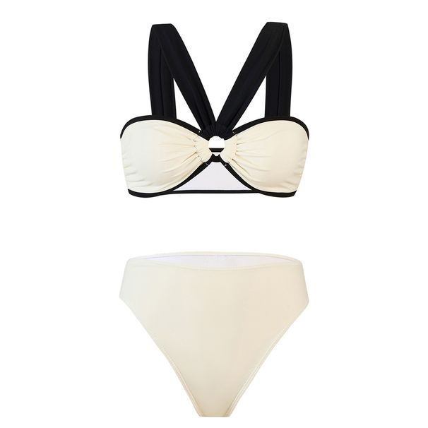 Women's 3-Piece Bikini Swimsuit Set Tight Fitting Slimming Design With Large Cover Up Vacation Sexy Polyester_ecoleips.com