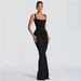 Spring And Summer Women's Clothing Fashion Slim-fitting Waist Pleated Hip-wrapped Temperament Suspender Dress_ecoleips.com