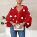"Polka Dot Chiffon Blouse – Lantern Sleeve Button-Down Top For Women, Lightweight Summer Casual Shirt"_ecoleips.com