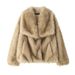 French-Inspired Faux Fur Short Coat – Oversized Lapel Jacket In 15 Trendy Colors, Boho Streetwear Essential_ecoleips.com