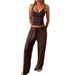 Cross-border European American Y2K Sports Style Camisole T-shirt And Pants Set For Women, 2026 Spring/Summer_ecoleips.com