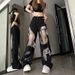 2024 Hong Kong Style Ripped Jeans For Women, Summer Straight Wide-Leg Floor-Length Pants, Loose Slimming Trendy Brand_ecoleips.com