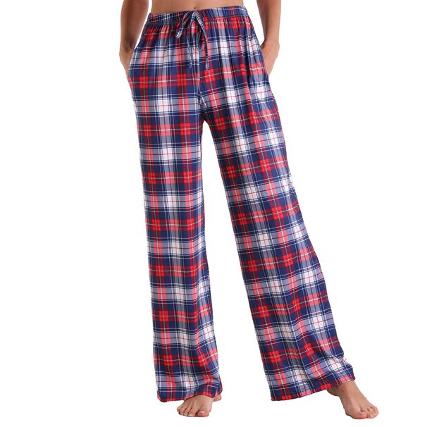 K Elastic Straight Leg Pants With Simple Casual Print And Elastic Band For Women_ecoleips.com