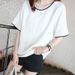 Short-sleeved T-shirt Round Neck Korean Version Of Summer New Simple And Thin Women's Top Large Size Loose Tide_ecoleips.com