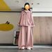 Women's American Retro Casual Sportswear Set Korean Style Loose Fit Slimming Sweatshirt And Trousers Fashionable 2 Piece Set for Autumn Winter_ecoleips.com