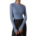 cross-border Business Casual Women's T-shirt With A Slanted Collar, 2025 New Y2K Style, Slim-fit, Regular_ecoleips.com