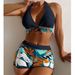 Women's Clothing Split Boxer Bikini High Waist Swimming Suit_ecoleips.com