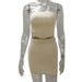 2025 Summer Sexy Hot Girl Knitted Side Slit Crop Top Bustier Bodycon Skirt Women Two-Piece Set_ecoleips.com