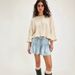Women's Clothing Spring New High Waist A Line Casual Versatile Retro Denim Pleated Short Skirt_ecoleips.com