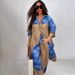 K New Elegant And Sexy Printed Mid Length Top, Wide Leg Pants Two-piece Set_ecoleips.com