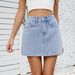 Women's Clothing Washed Fashionable Versatile Denim Short Skirt_ecoleips.com