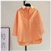 Pure Cotton Red Long-sleeved Shirt 2024 New Pocket Loose And Thin Casual Top_ecoleips.com