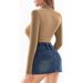 Women's Clothing Autumn And Winter High Collar Fine Thread Long Sleeve Triangle Jumpsuit Slimming And Slimming Sports Fitness Yoga Jumpsuit_ecoleips.com