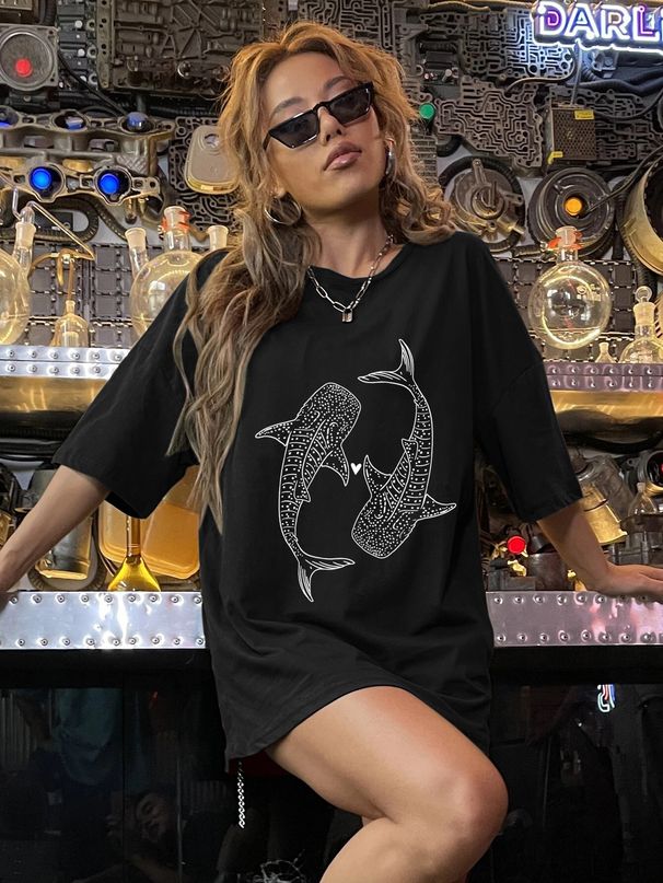 Women's Casual Round Neck Short Sleeve T-Shirt Multi-Color American Style Simple Fashion Sports Top Solid Loose Printed_ecoleips.com