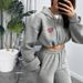 New Cross-Border European American Style Casual For Women With Heart Print Hoodie, Drawstring Shorts, Sweatshirt, And_ecoleips.com