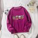round-neck Sweatshirt, Autumn Winter Style, Fleece-lined And Thickened, 2025 New Women's Clothing,_ecoleips.com