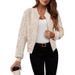 Women's Clothing Casual Short Jacket With Floral Print - Lightweight Baseball Style Zip-Up Coat For Spring & Autumn - Comfortable Polyester Blend_ecoleips.com