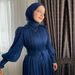 Elegant Long-Sleeve Ruffle Hem Dress For Women – Flowy Maxi Dress With 3D Texture (Multiple Colors & Sizes)_ecoleips.com