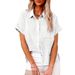 2025 European And American Spring And Summer New Hot Selling Tops Cotton And Linen Pocket Short Sleeved Shirts T Shirts For Women_ecoleips.com