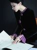 Ruffled Shirt For Women, Autumn Winter, High-End , Youthful And Stylish, Hepburn Style, French Niche, Black Velvet_ecoleips.com
