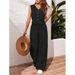 Aria Basics 2026 Cross-Border European American Linen Summer Casual Commuting Front-Button And Pants Set With V-Neck Vest_ecoleips.com